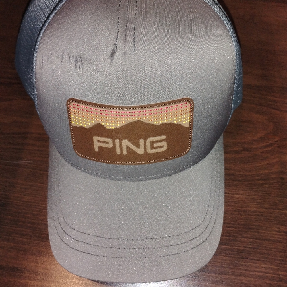 Ping Golf Hat Adjustable Gray Sensorcool Technology Rare